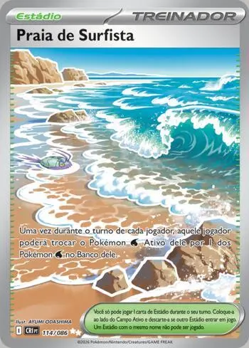 Praia de Surfista, carta de Pokémon