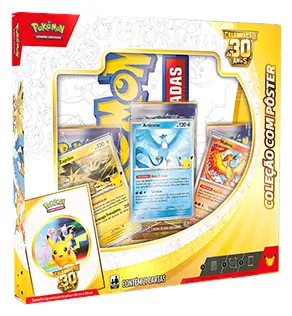 Box Coleção com Pôster, Celebração de 30 Anos, produto selado de Pokémon