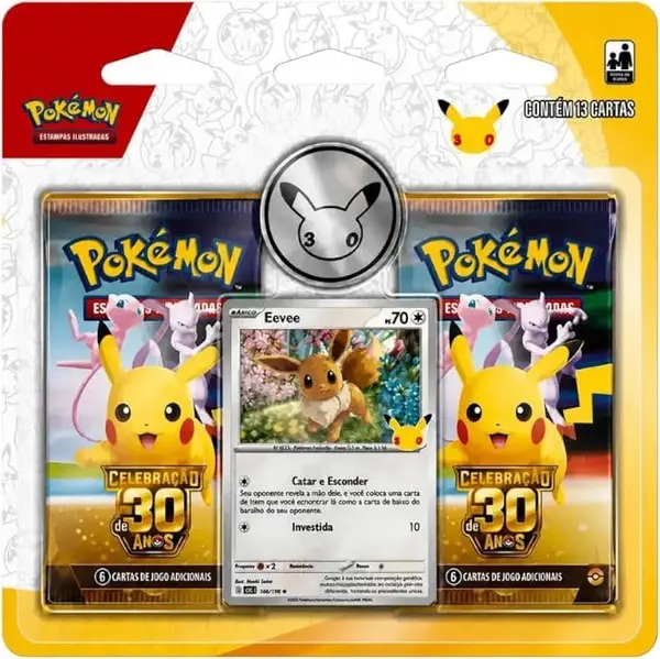 Blister Duplo Eevee, Celebração de 30 Anos, produto selado de Pokémon